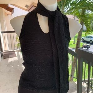 Ralph Lauren Black Label Beaded Black halter top